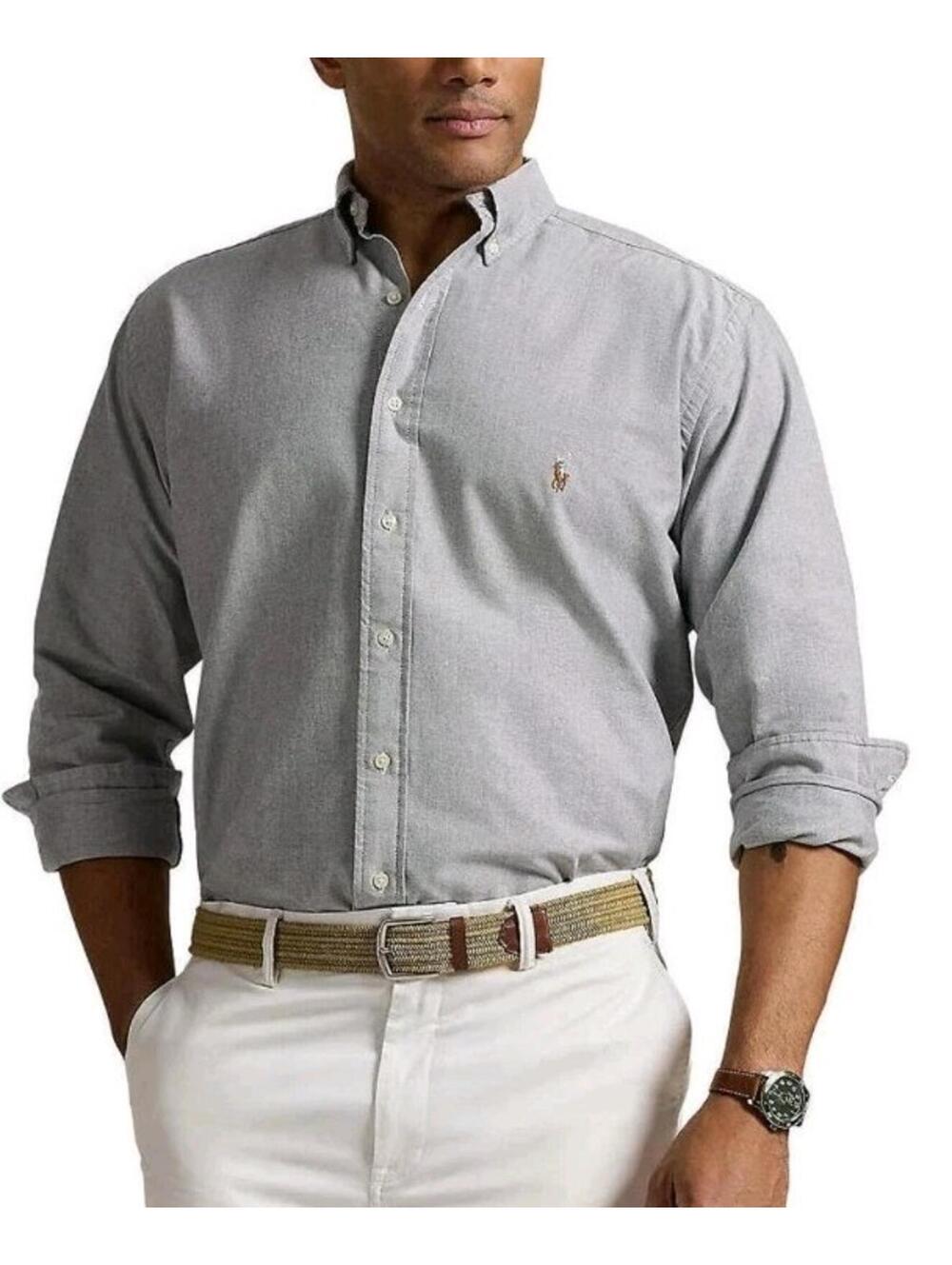 Ralph Lauren Button Down Shirt Long Sleeve 100% Cotton Blue Men Sz.XL